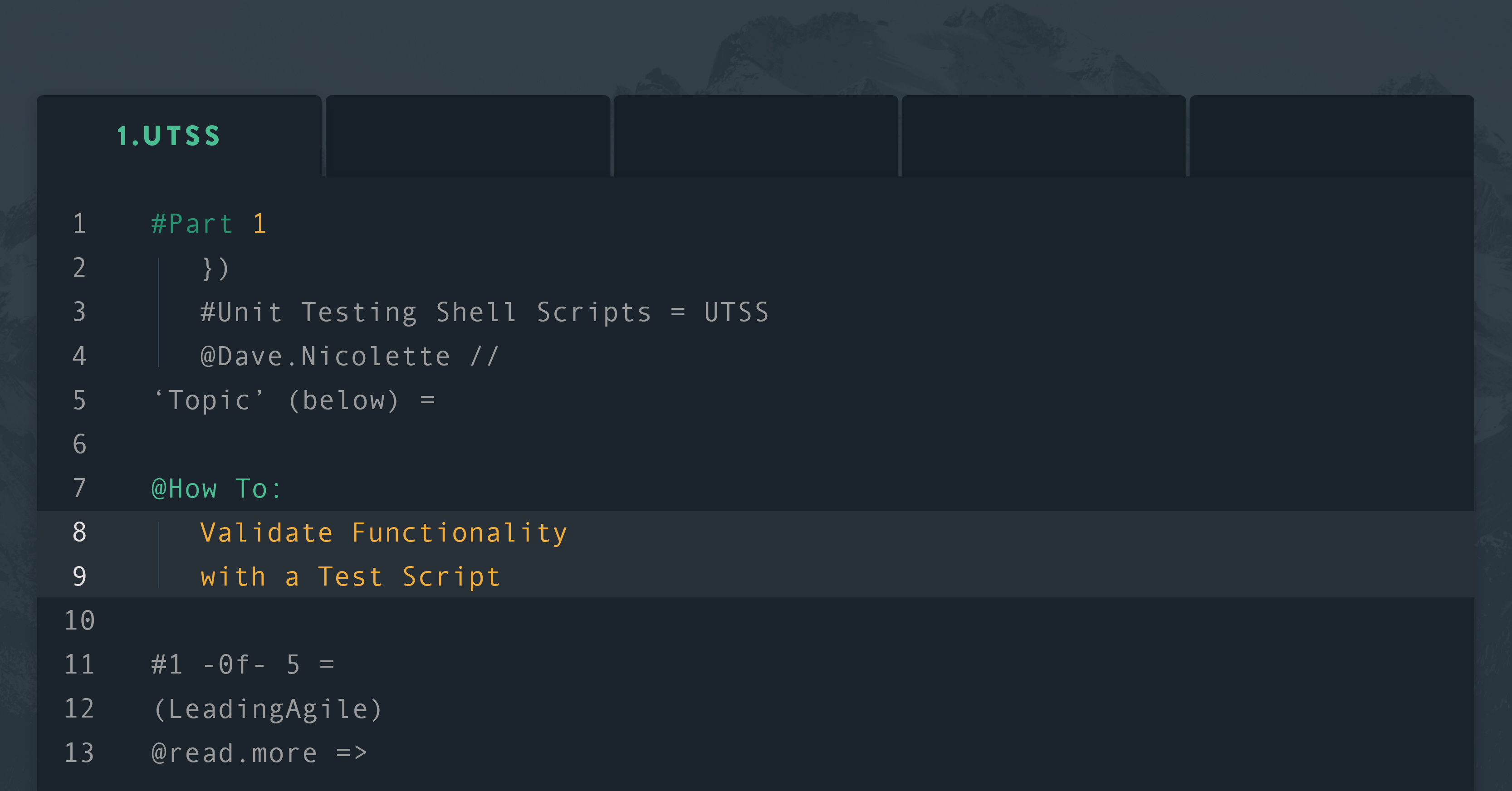 Unit Testing Shell Scripts